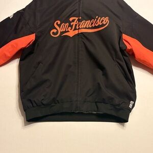 Majestic Black Jacket with Orange San Francisco Script